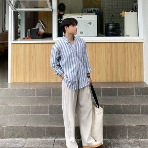 Áo sơ mi sọc xanh