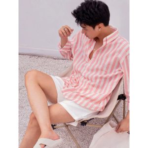 Áo sơ mi sọc hồng zebratx